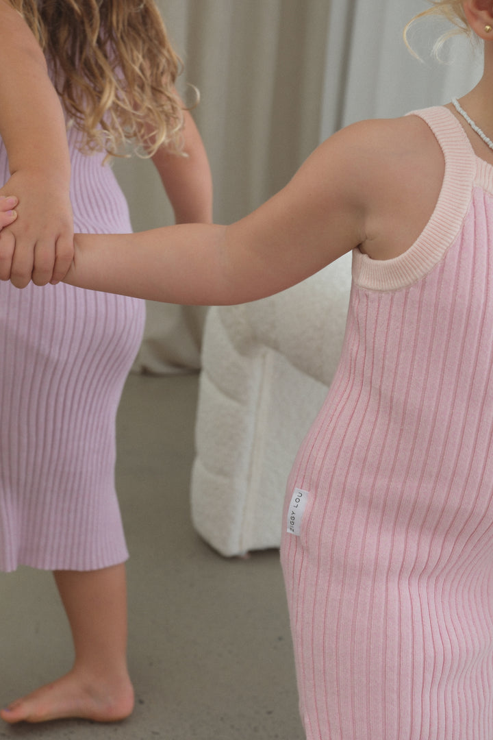 RIBBED DRESS | DAHLIA