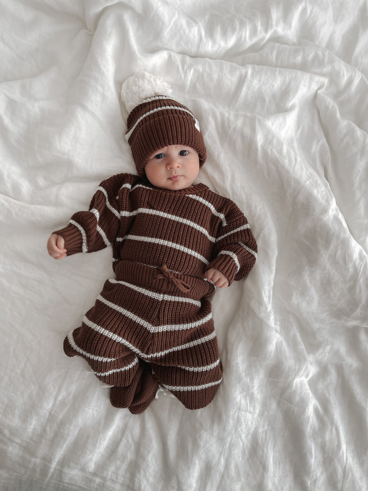 CROPPED PANTS | CHOCOLATE STRIPES