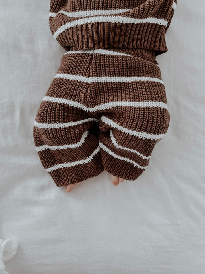 CROPPED PANTS | CHOCOLATE STRIPES