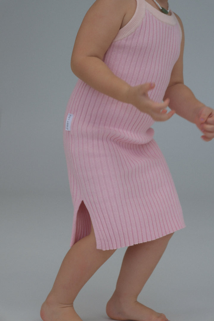 RIBBED DRESS | DAHLIA