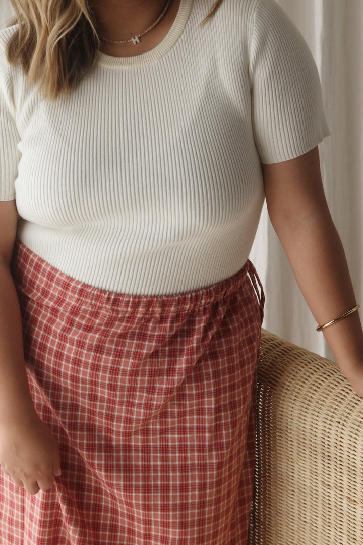 RIBBED TEE | MILK (WOMEN'S)