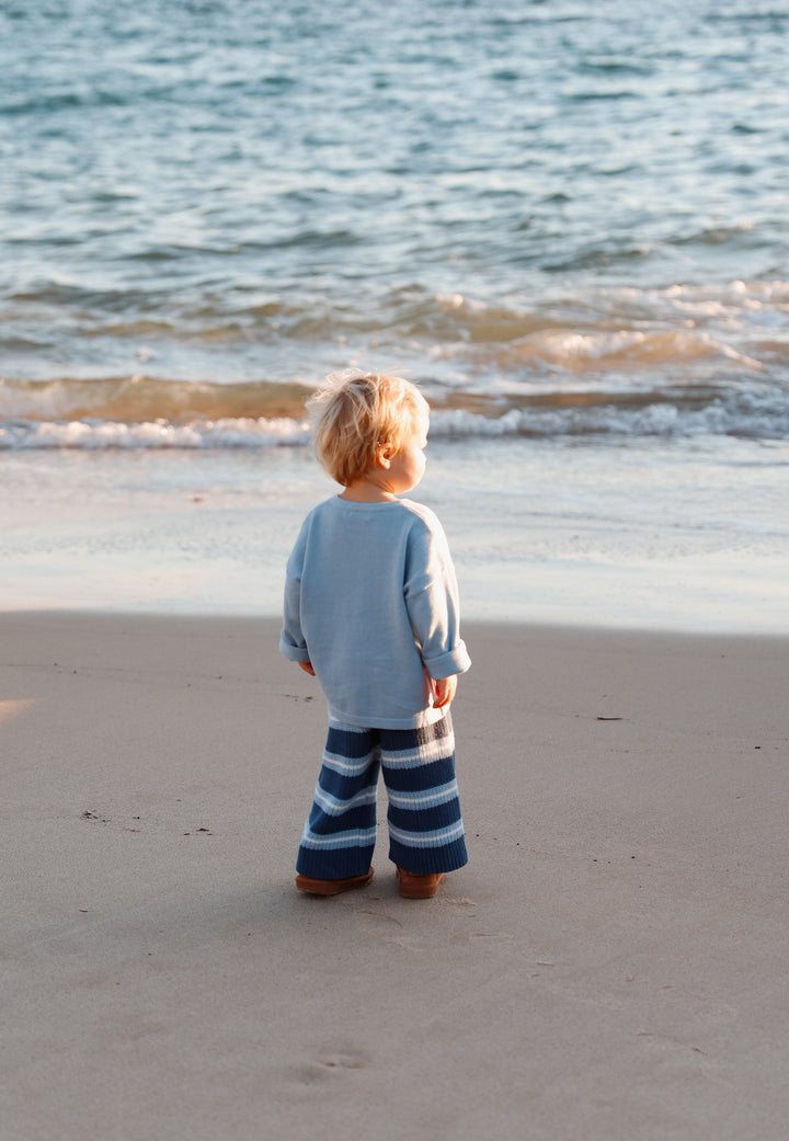CROPPED PANTS | STORM STRIPE