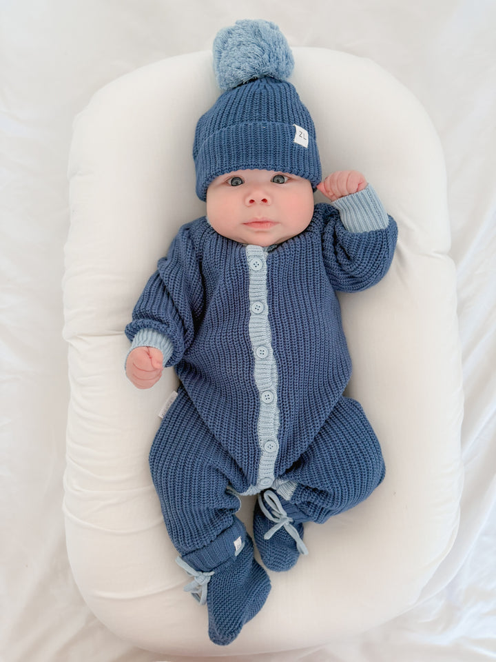 CLASSIC KNIT ROMPER | STORM