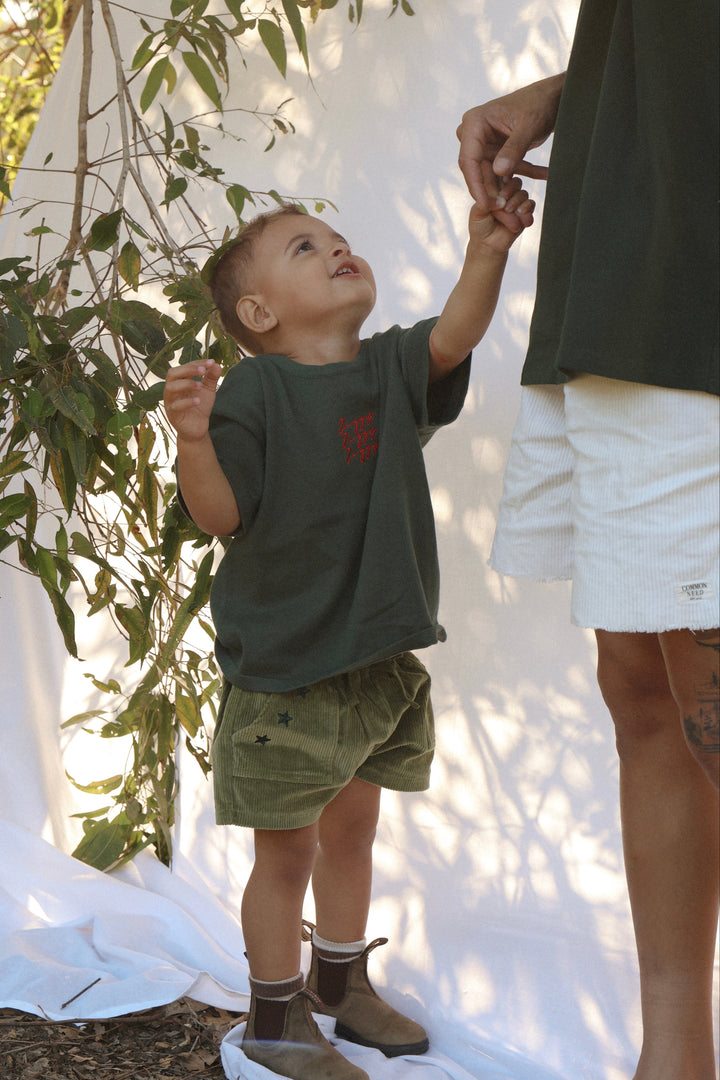 CORD SHORTS | EVERGREEN