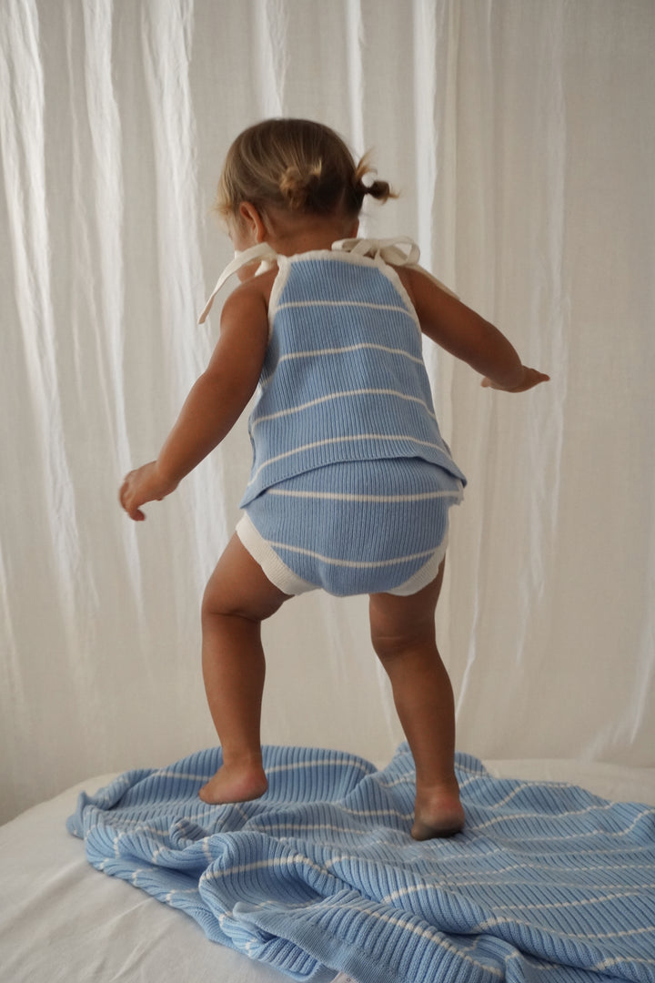 TIE SINGLET | RIVER STRIPE - LAST CHANCE