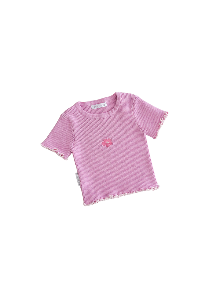 RIBBED TEE | LILA