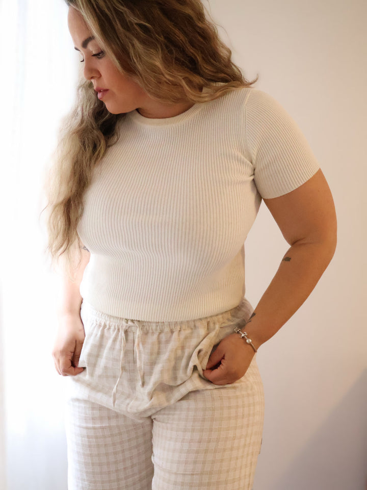 RIBBED TEE | MILK (WOMEN'S)