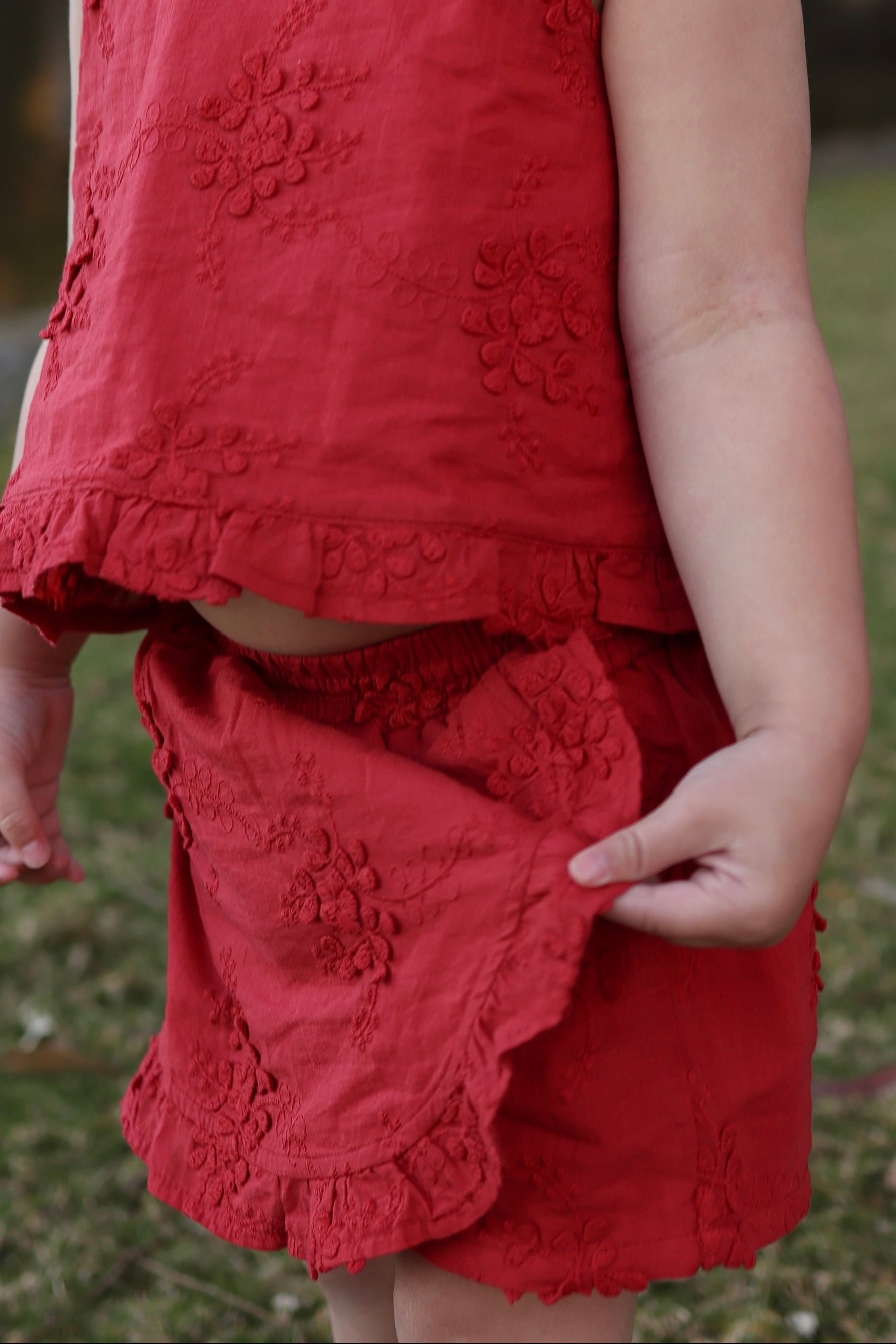 SKORT CRIMSON