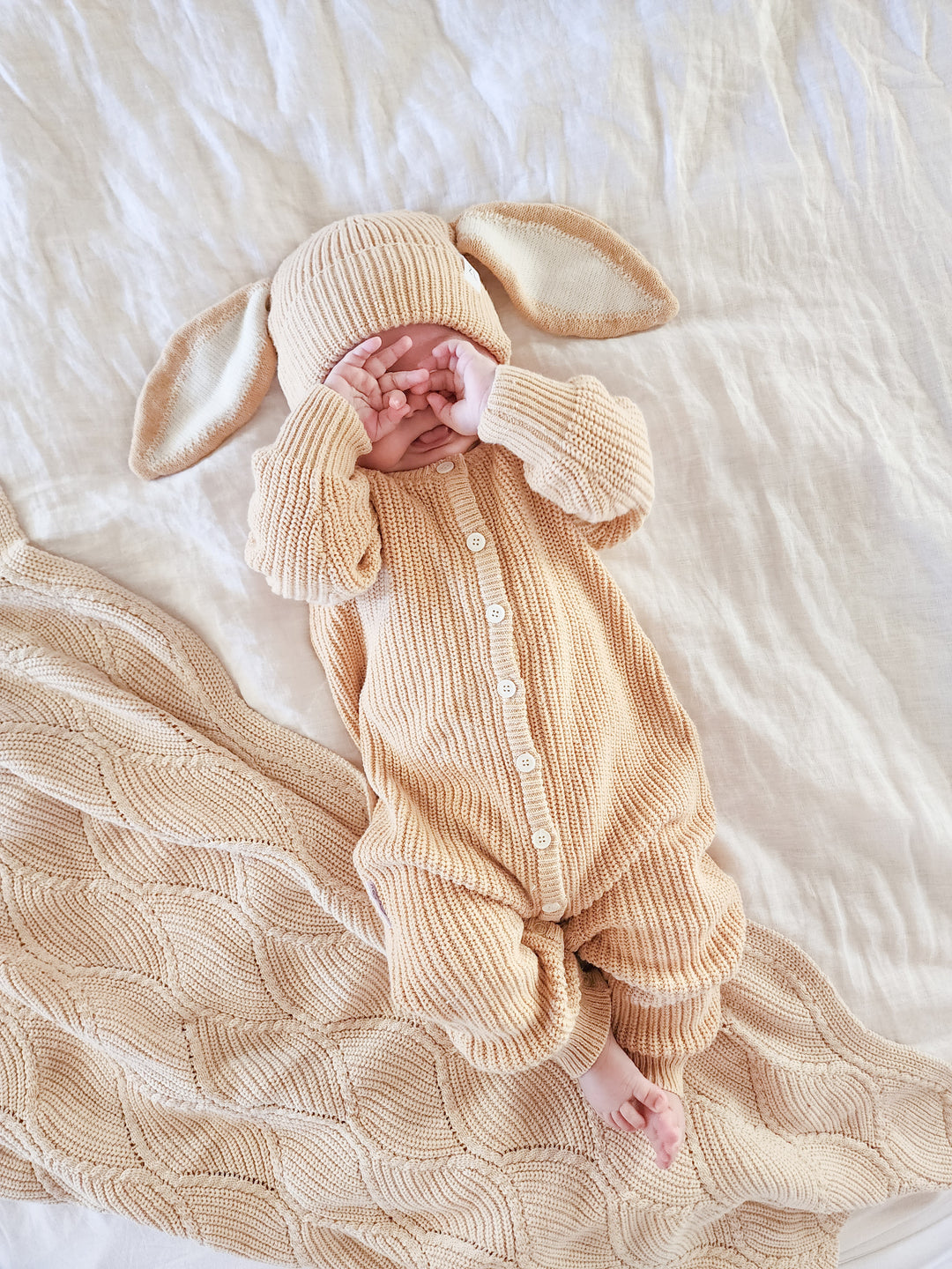 CLASSIC KNIT ROMPER | SAND FLECK