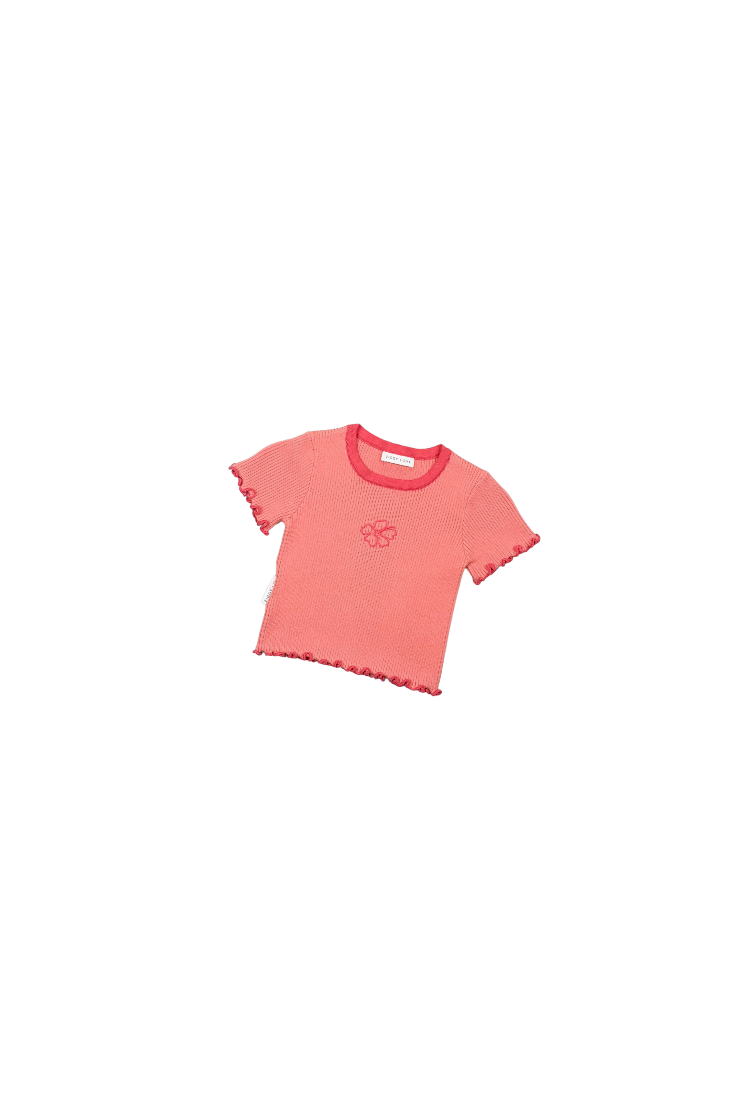 RIBBED TEE GRAPEFRUIT
