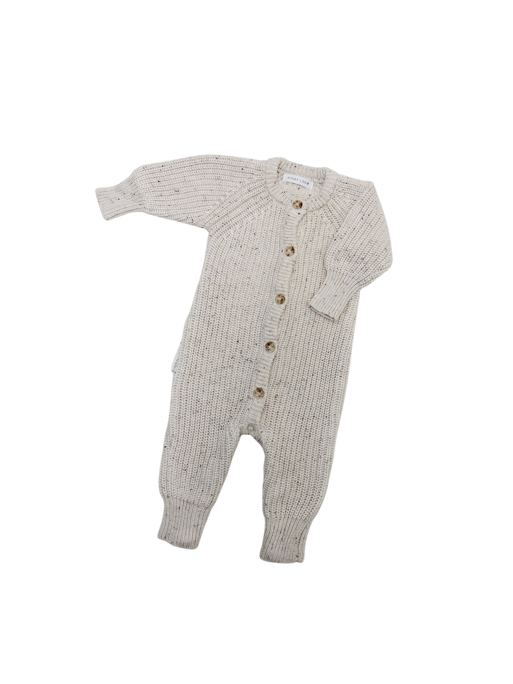 CLASSIC KNIT ROMPER COASTER FLECK