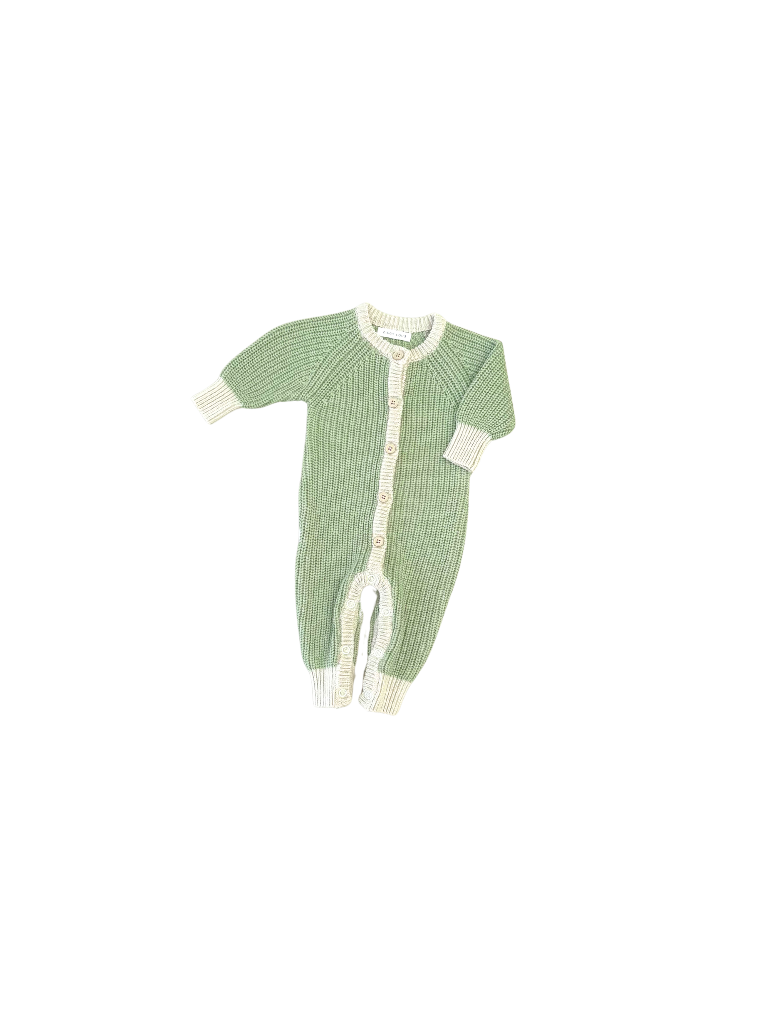 CLASSIC KNIT ROMPER ALOE