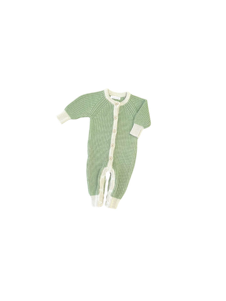 CLASSIC KNIT ROMPER ALOE