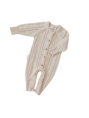CLASSIC KNIT ROMPER BISCOTTI FLECK