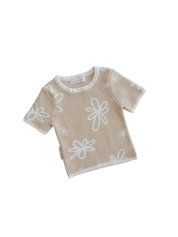 RIBBED TEE | GIA (LATTE)