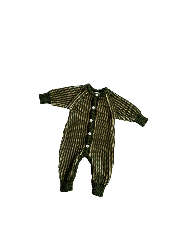 CLASSIC KNIT ROMPER | PESTO