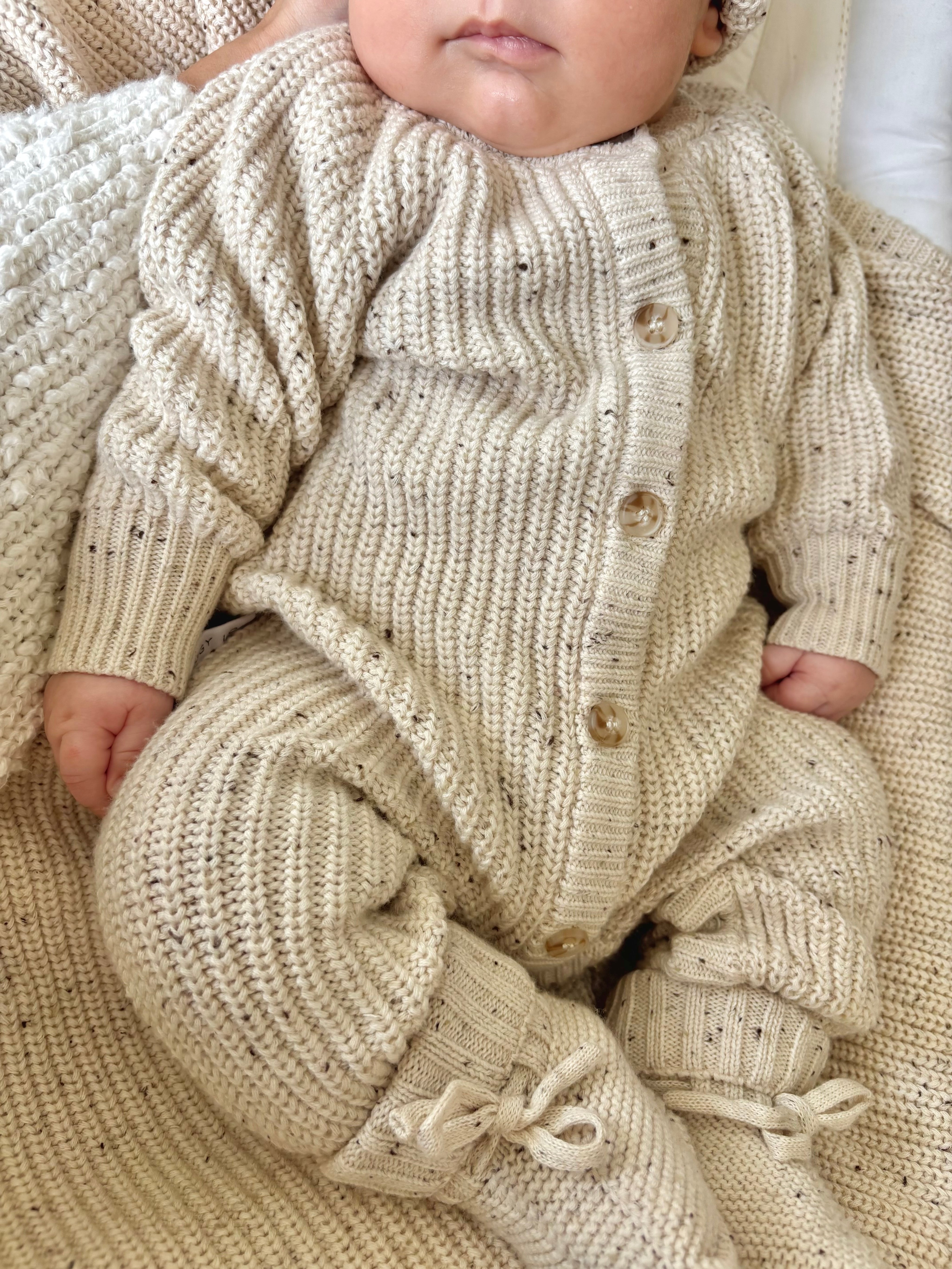 CLASSIC KNIT ROMPER COASTER FLECK
