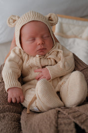 CLASSIC KNIT ROMPER BISCOTTI FLECK