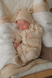 CLASSIC KNIT ROMPER BISCOTTI FLECK