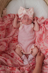 FRILL BODYSUIT HIBISCUS