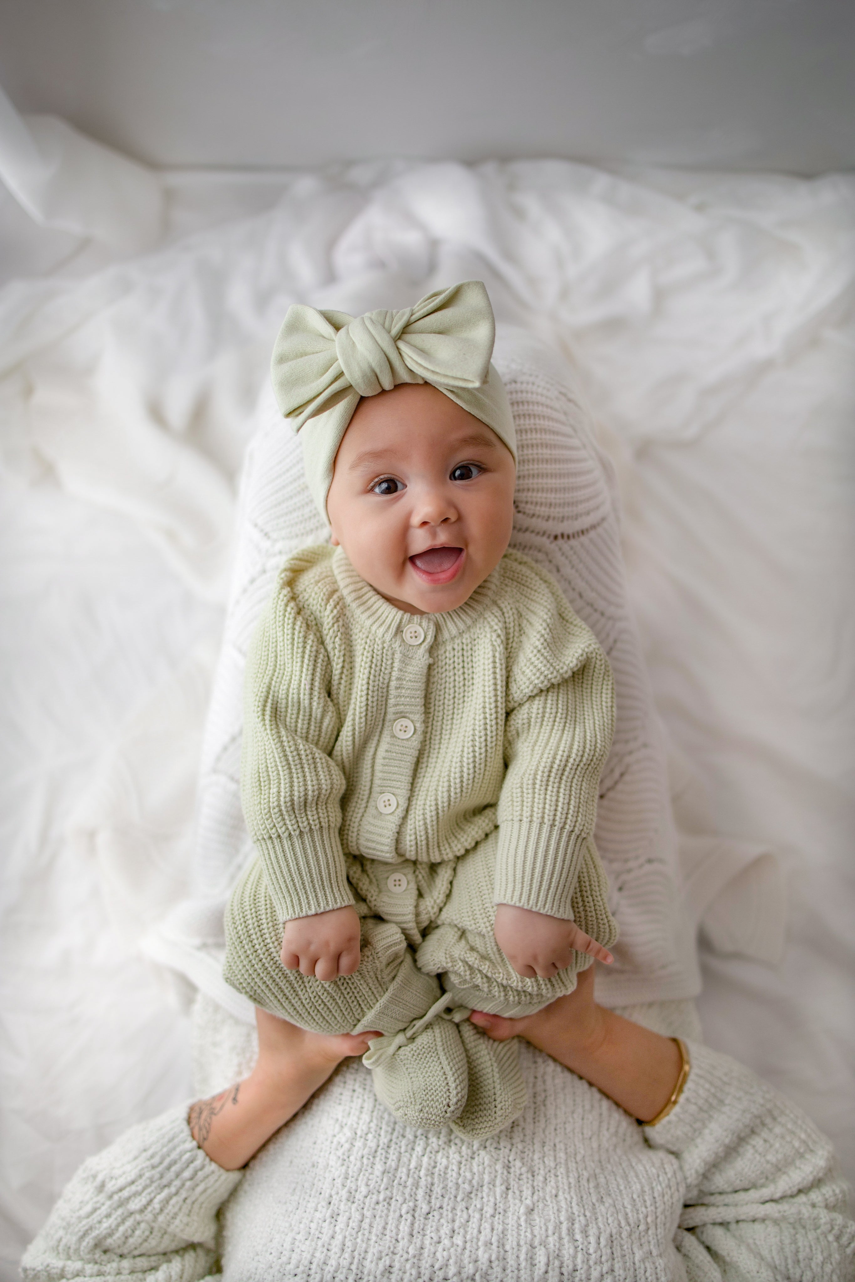 CLASSIC KNIT ROMPER TEA TREE