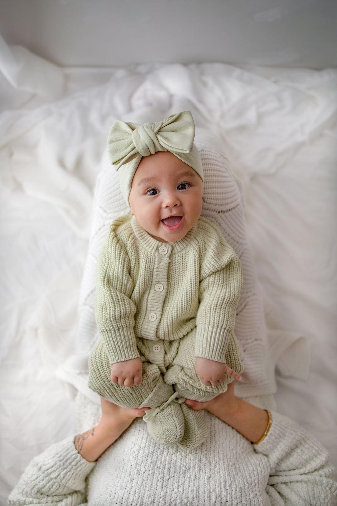CLASSIC KNIT ROMPER TEA TREE