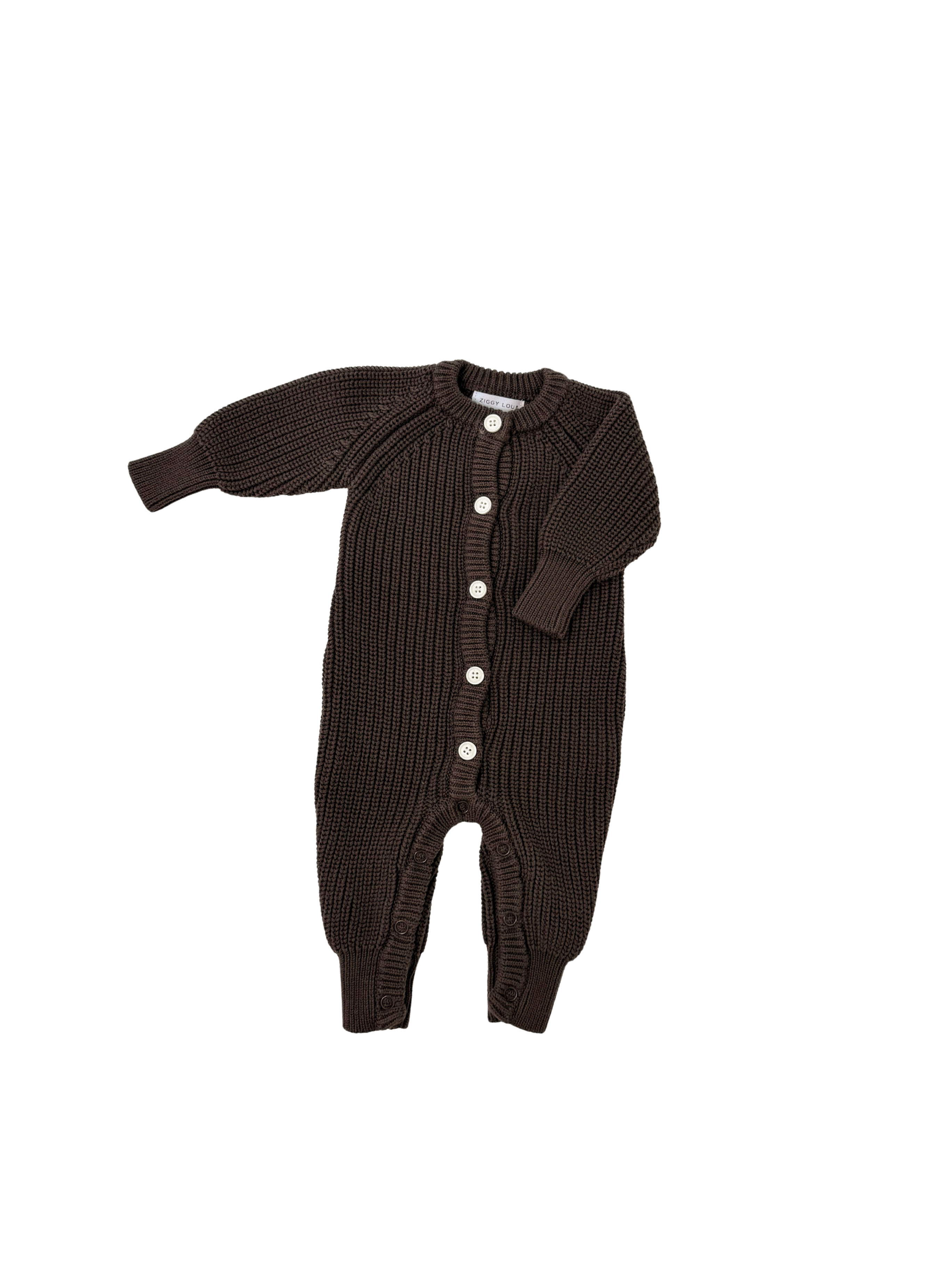 CLASSIC KNIT ROMPER ESPRESSO