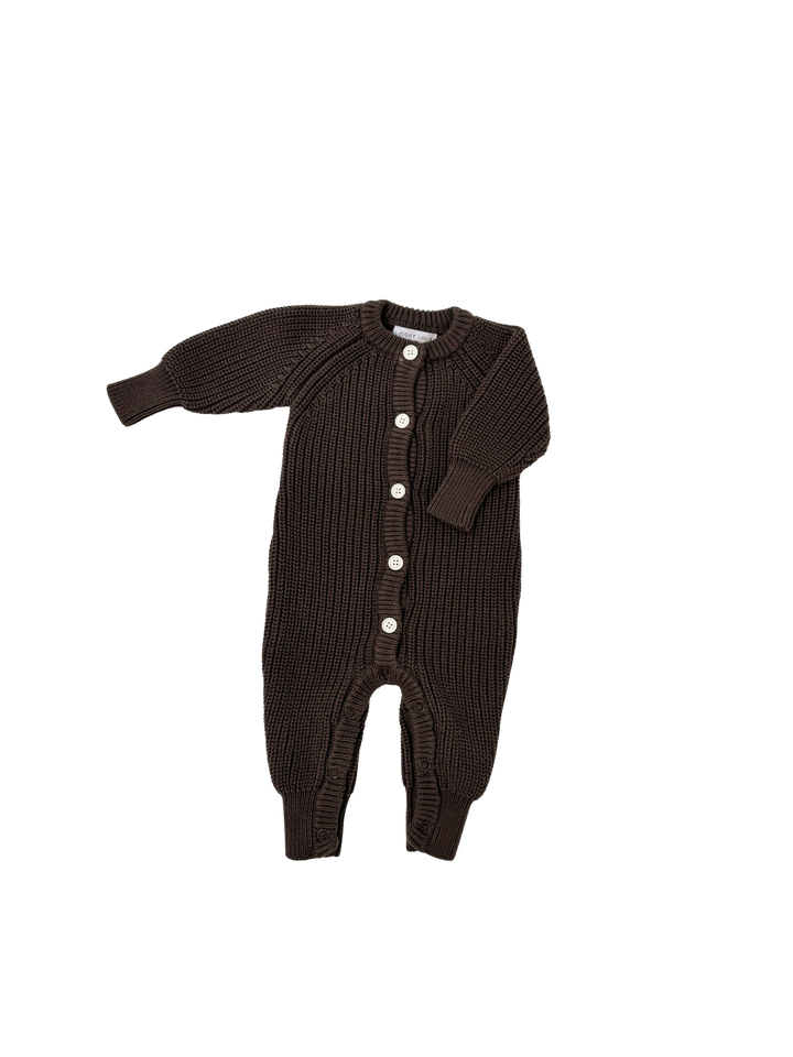 CLASSIC KNIT ROMPER ESPRESSO