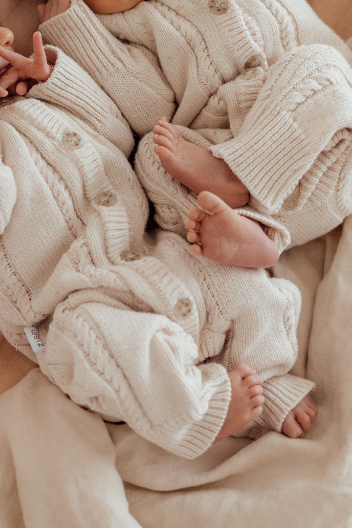 CLASSIC KNIT ROMPER | BISCOTTI FLECK