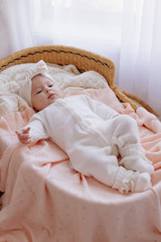 CLASSIC KNIT ROMPER MILK