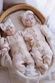CLASSIC KNIT ROMPER BISCOTTI FLECK
