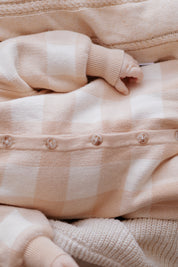 CLASSIC KNIT ROMPER GINGHAM