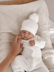 CLASSIC KNIT ROMPER MILK