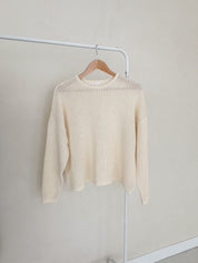 CROPPED PULLOVER | CREAM (WOMEN'S) - LAST CHANCE
