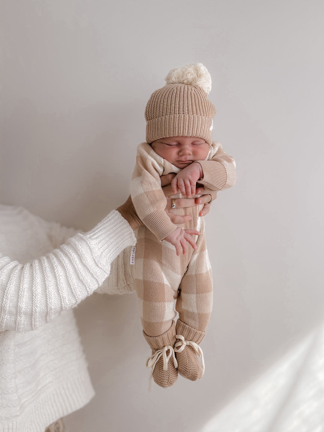 BOOTIES | CARAMEL (GINGHAM)