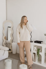 CROPPED PULLOVER | CREAM (WOMEN'S) - LAST CHANCE