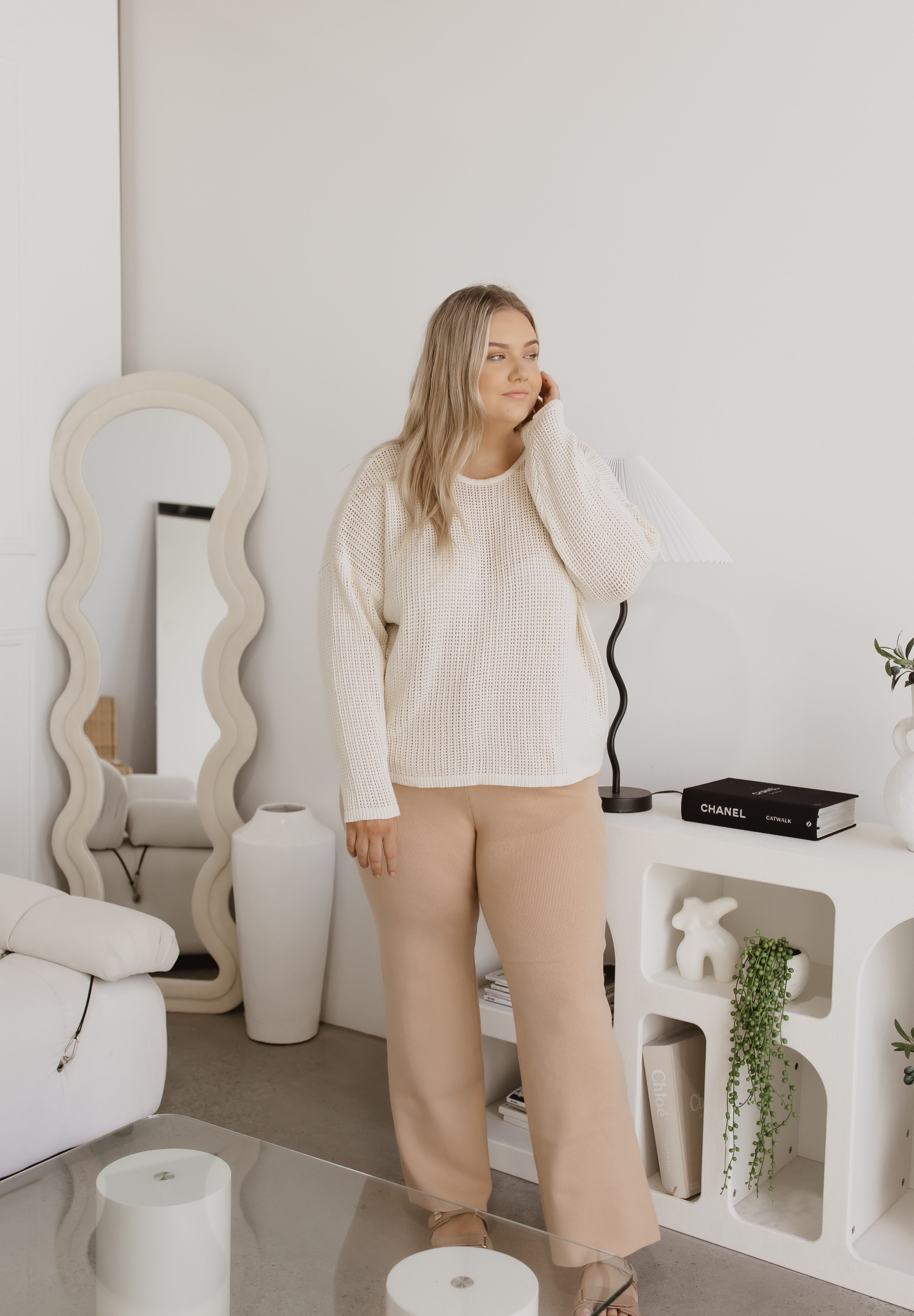 CROPPED PULLOVER | CREAM (WOMEN'S) - LAST CHANCE