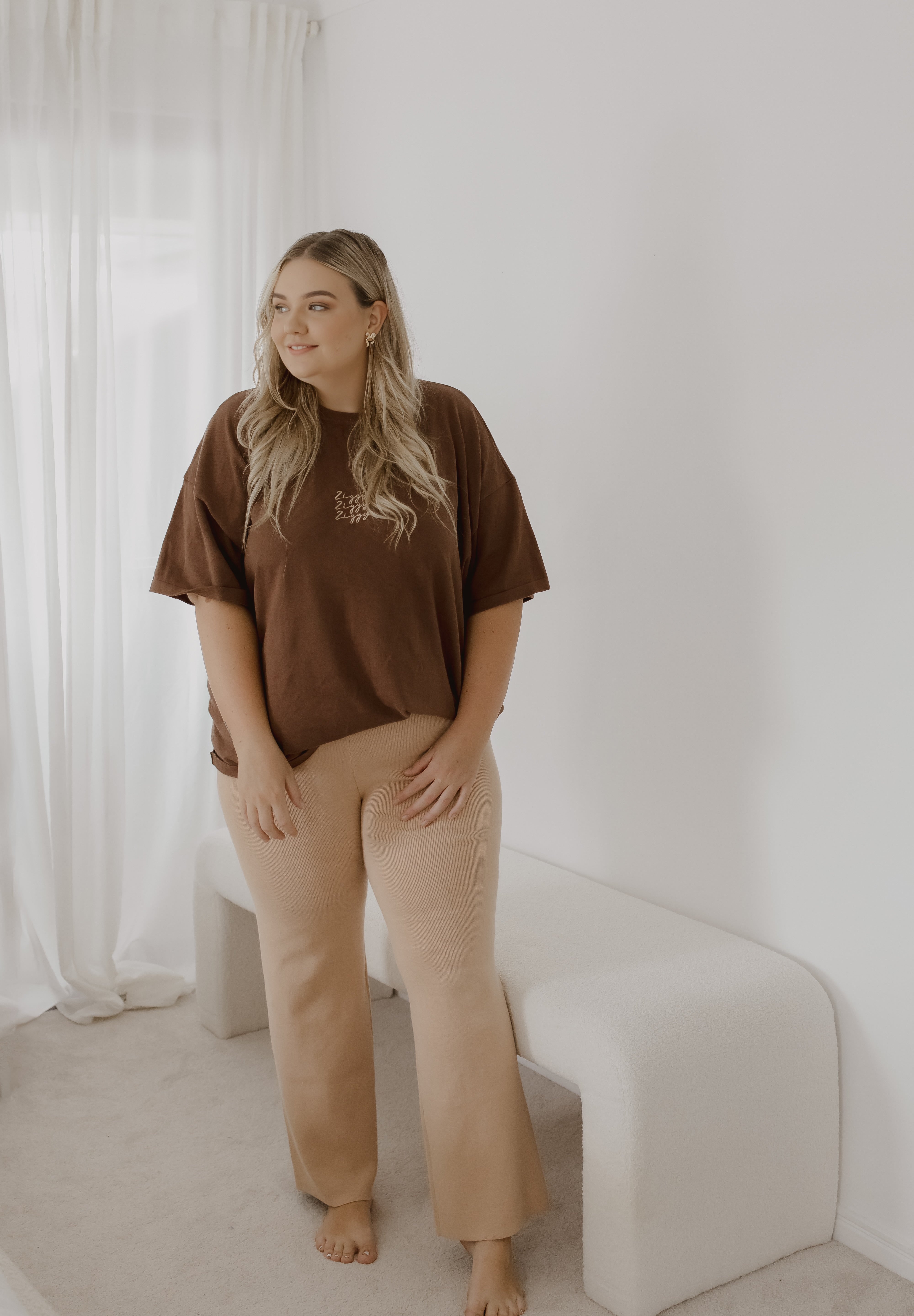 RIBBED PANTS | PECAN (WOMEN'S) - LAST CHANCE