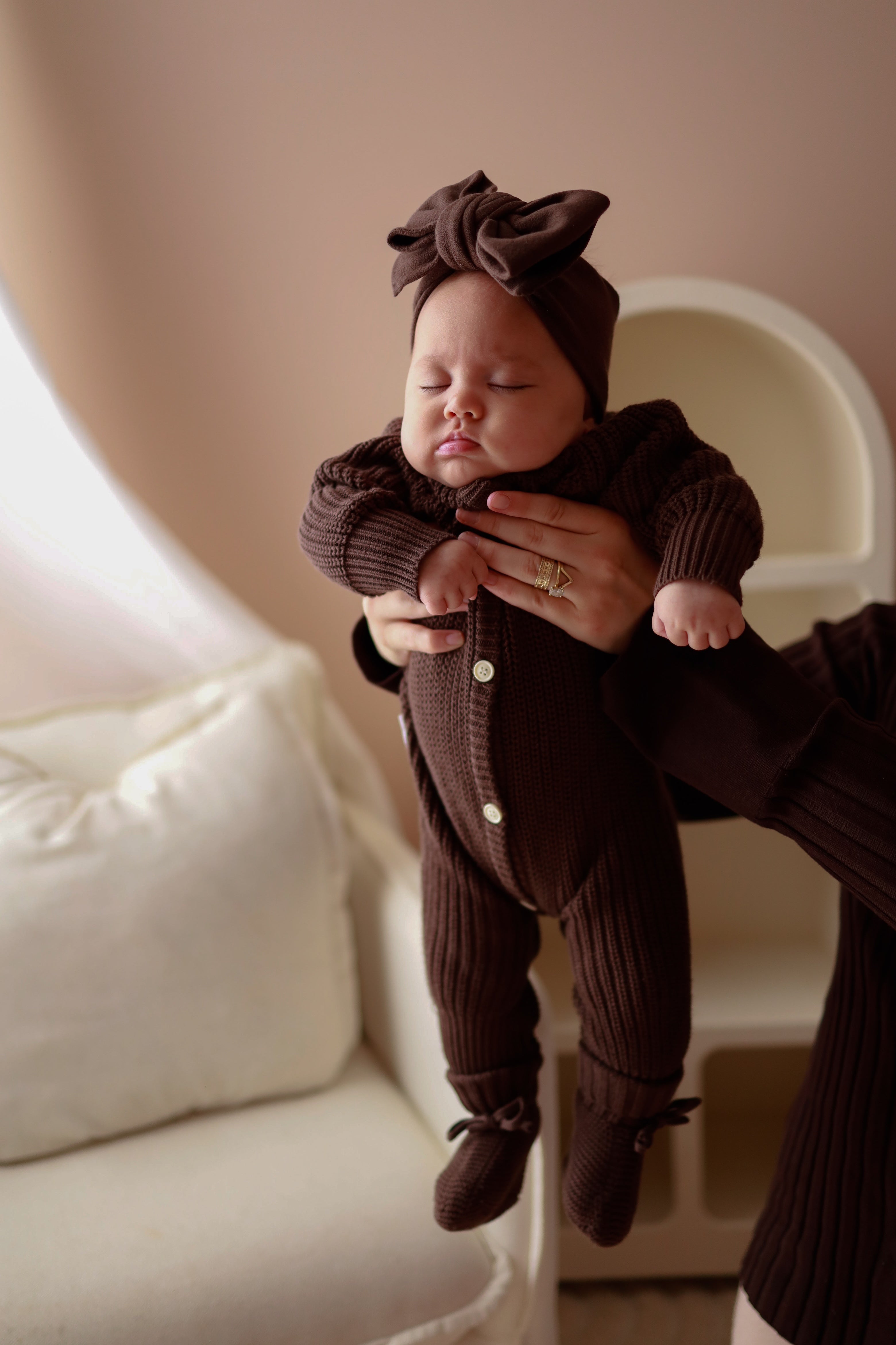 CLASSIC KNIT ROMPER ESPRESSO