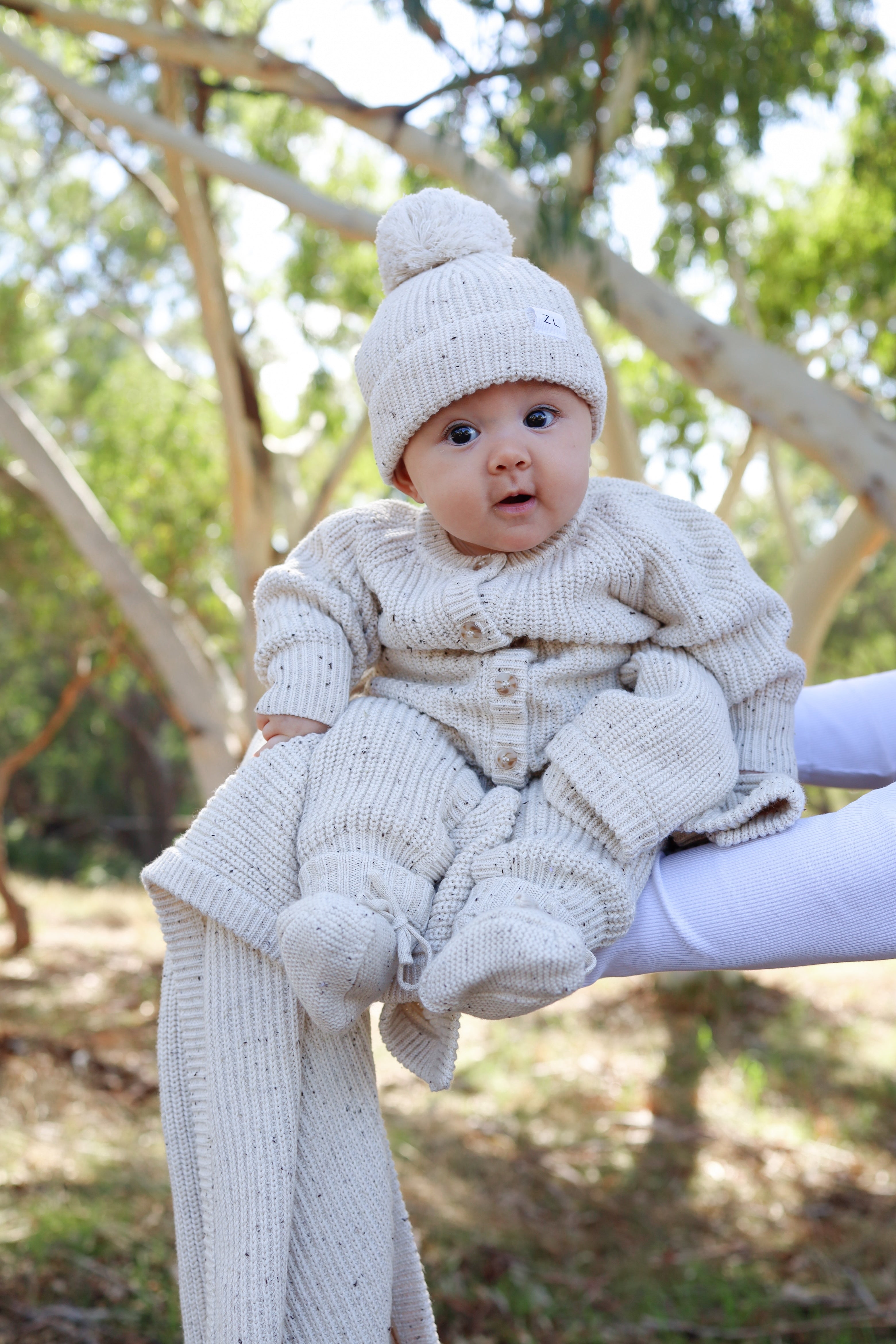 CLASSIC KNIT ROMPER COASTER FLECK