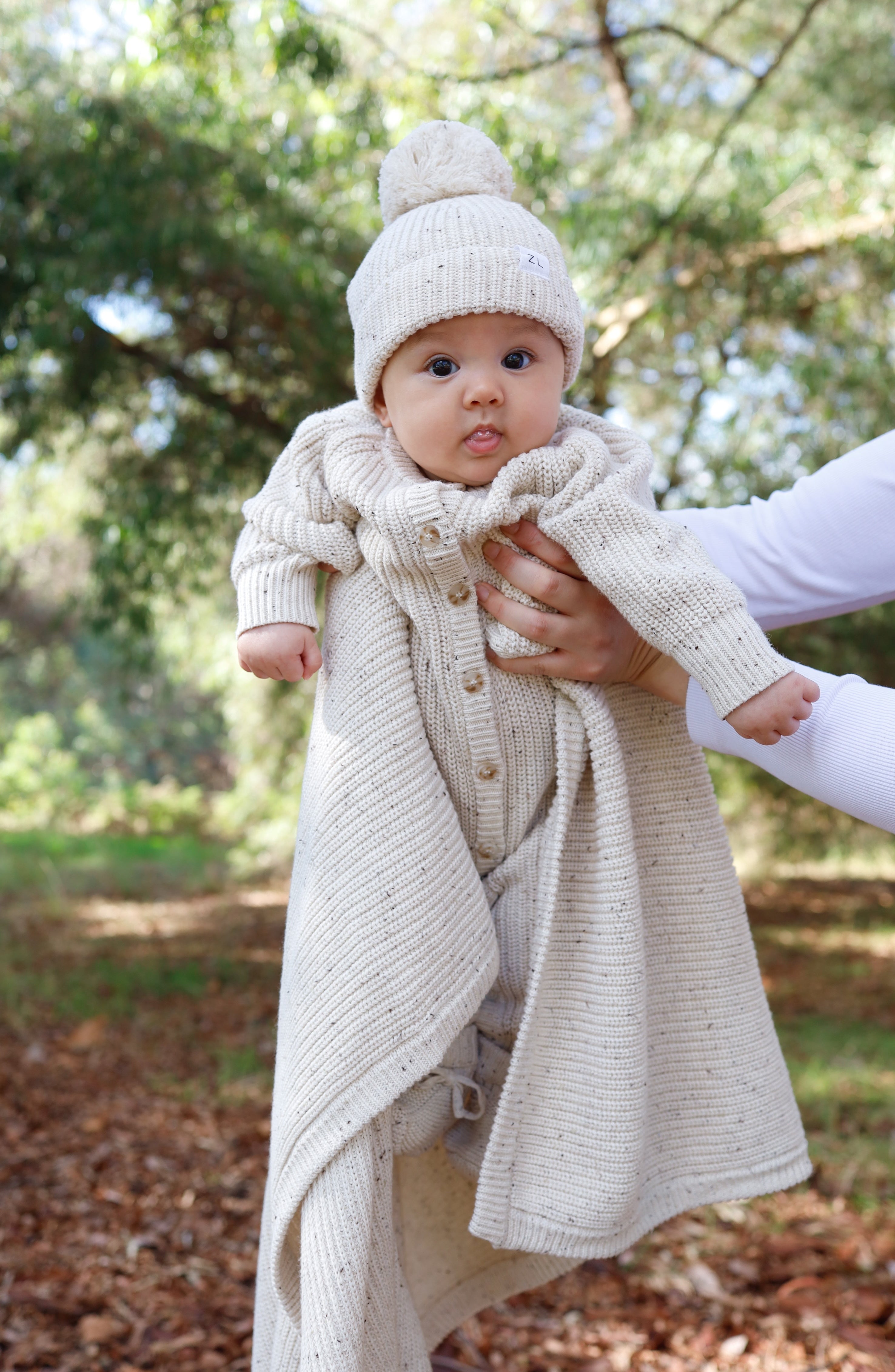 CLASSIC KNIT ROMPER COASTER FLECK