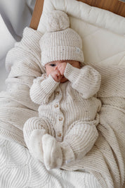 CLASSIC KNIT ROMPER COASTER FLECK