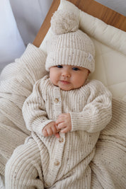 CLASSIC KNIT ROMPER COASTER FLECK