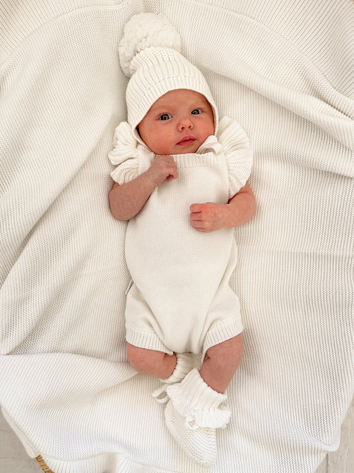 FRILL ROMPER | MILK