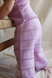 CROPPED PANTS | LILAC STRIPE