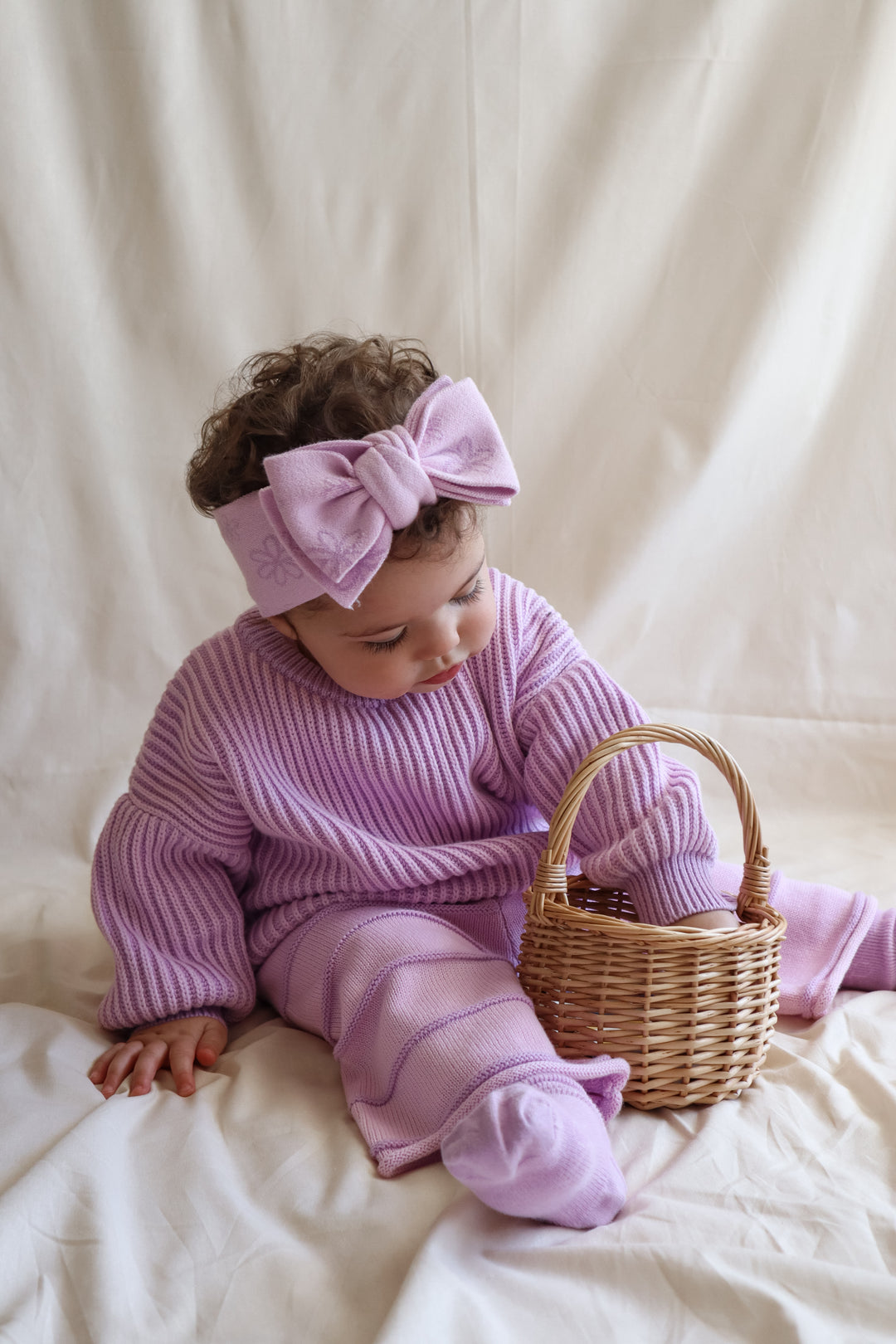 CROPPED PANTS | LILAC STRIPE