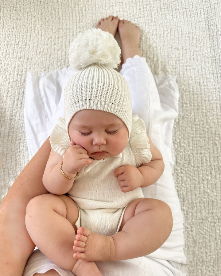 FRILL ROMPER | MILK