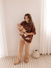 RIBBED PANTS | PECAN (WOMEN'S) - LAST CHANCE