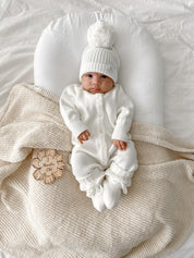 CLASSIC KNIT ROMPER MILK