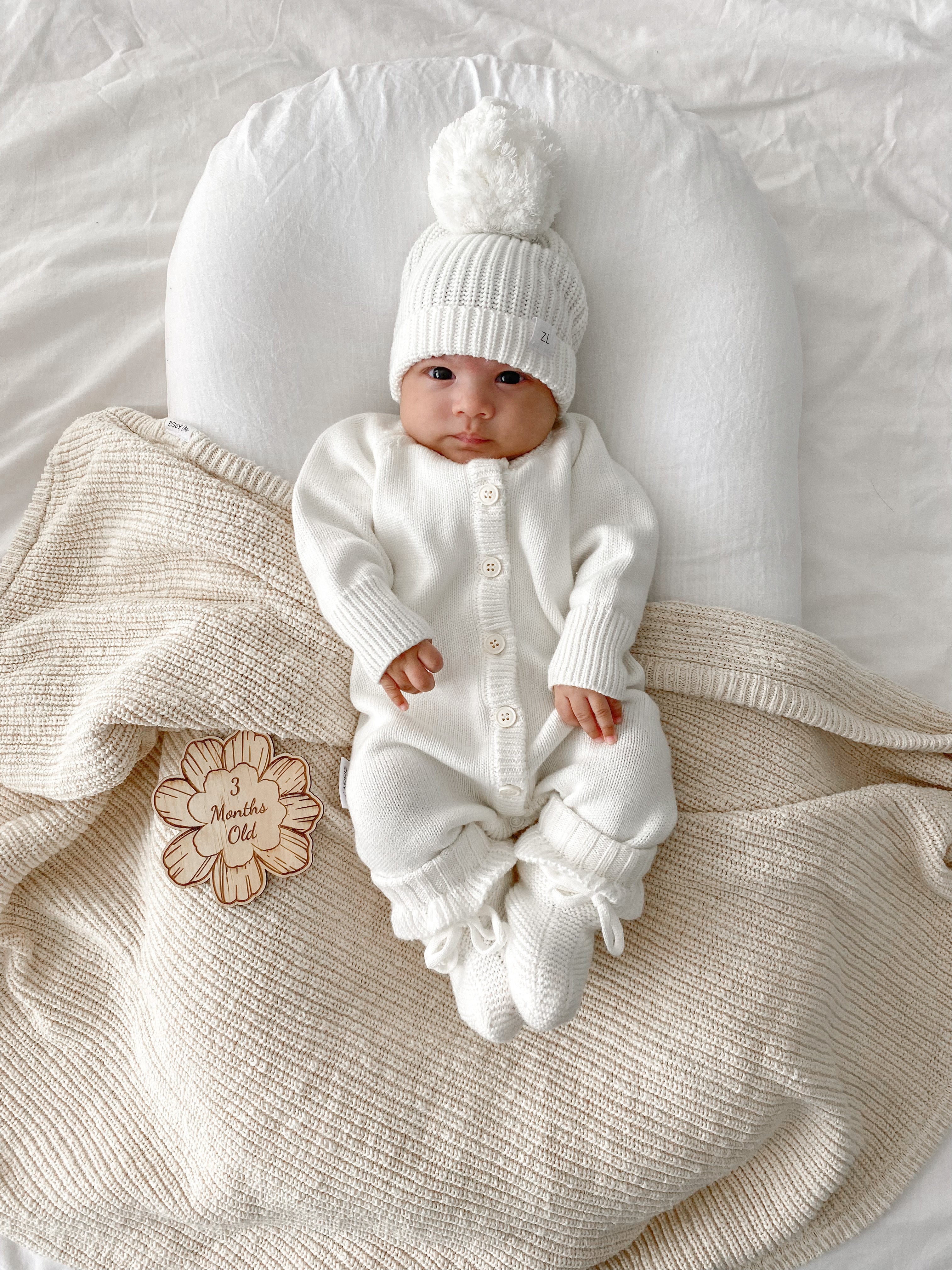 CLASSIC KNIT ROMPER MILK